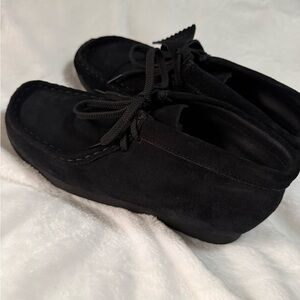 Clarks Black Suede Chukka Boots
